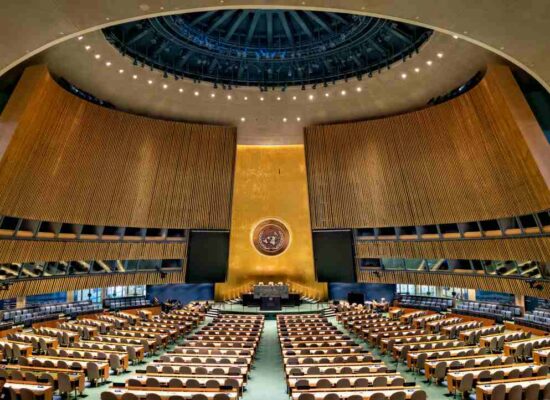 New York. Manhattan. United Nations Headquarters. General Assembly Hall. January 2020